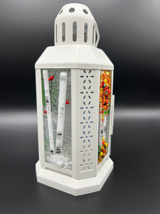 Small Filigree Lantern - Cream