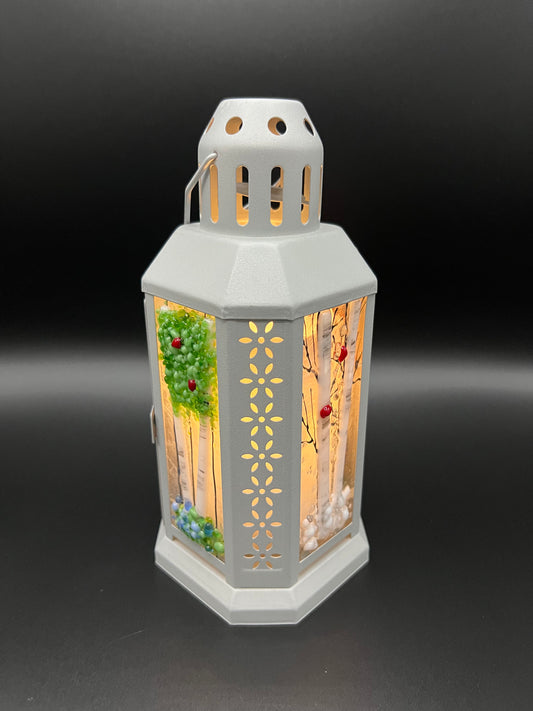 Small Filigree Lantern - Silver