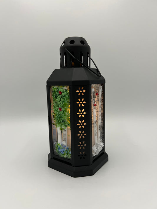 Small Filigree Lantern - Black